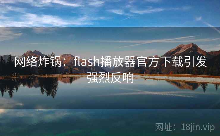 网络炸锅：flash播放器官方下载引发强烈反响